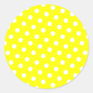 Sticker Rond Points jaune et blanc