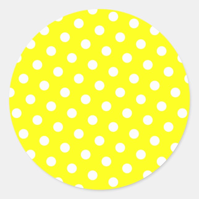 Sticker Rond Points jaune et blanc (Devant)