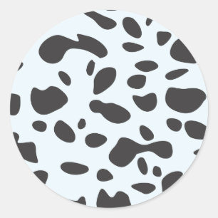 Sticker Rond Points mignons Points Dalmatien Motif de peau de c