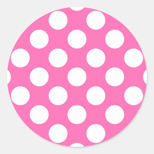 Sticker Rond Points roses chauds (Devant)