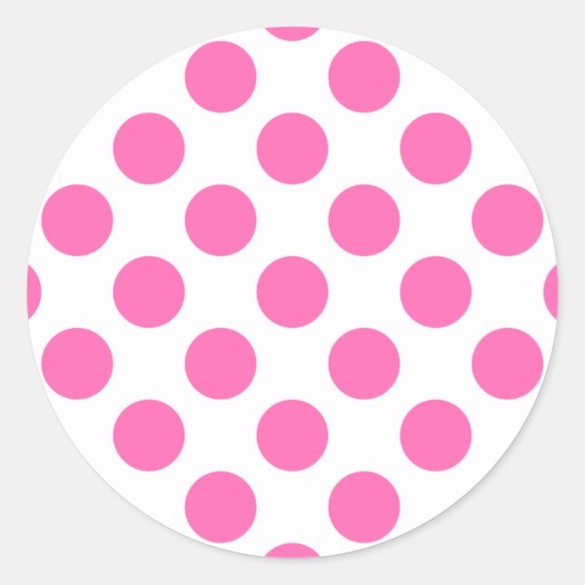 Sticker Rond Points roses chauds (Devant)