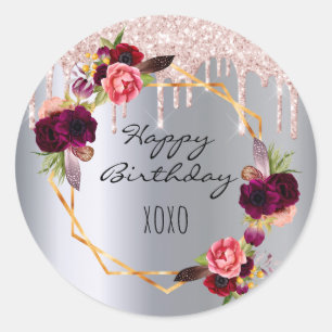 Sticker Rond Poire sifflement blush flotter