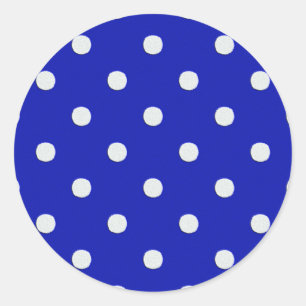 Sticker Rond pois blancs sur bleu