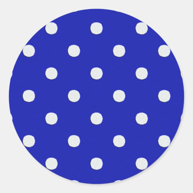 Sticker Rond pois blancs sur bleu (Devant)