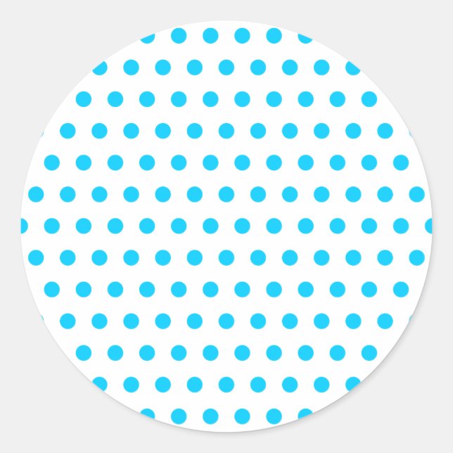 Sticker Rond Pois bleu Aqua (Devant)