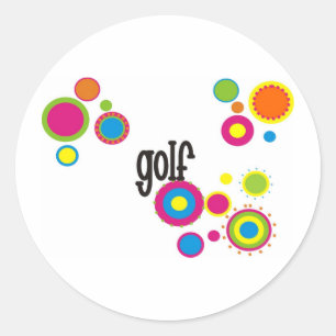 Sticker Rond Pois de Cool de golf