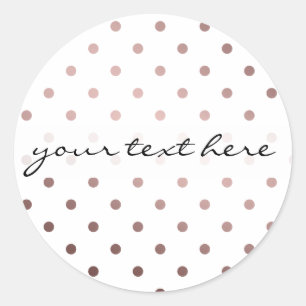 Sticker Rond pois d'or rose élégant