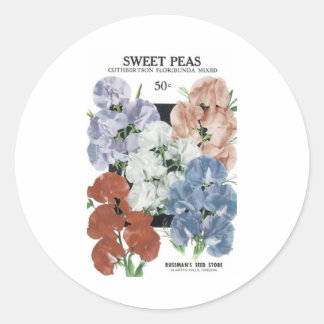 Sticker Rond Pois doux, graines de Bussman