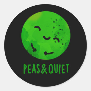 Sticker Rond Pois Et Tranquille Pois De Veggie Pun Pois Sombre 