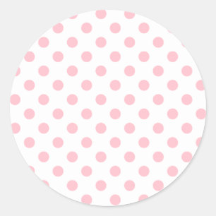 Sticker Rond Pois grand - bubble-gum sur le blanc