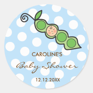 Sticker Rond Pois lunatique de bébé dans une coutume de baby