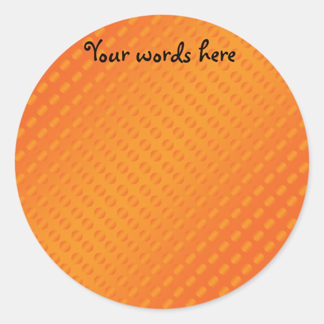 Sticker Rond Pois orange sur arrière - plan orange (Devant)