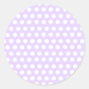 Sticker Rond Pois pastel violet