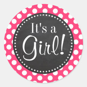 Sticker Rond Pois roses chauds ; tableau de bord Vintage