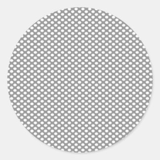 Sticker Rond Pois sur Grey