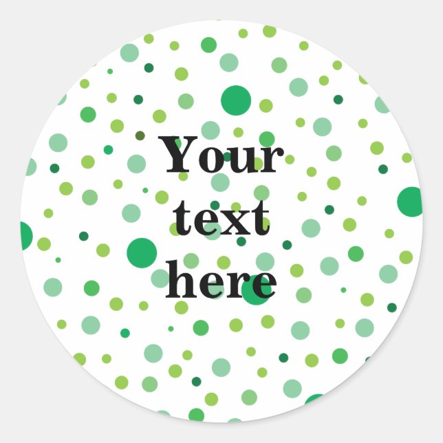 Sticker Rond Pois verts multicolores (Devant)