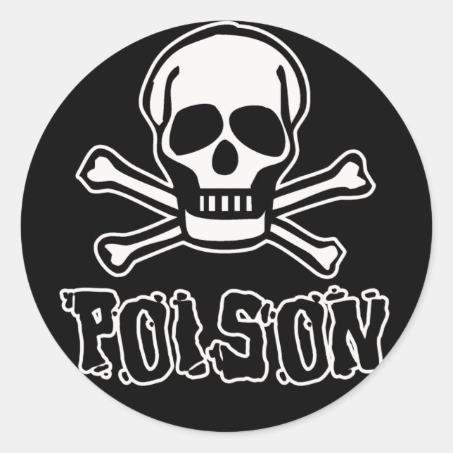Sticker Rond Poison (Devant)