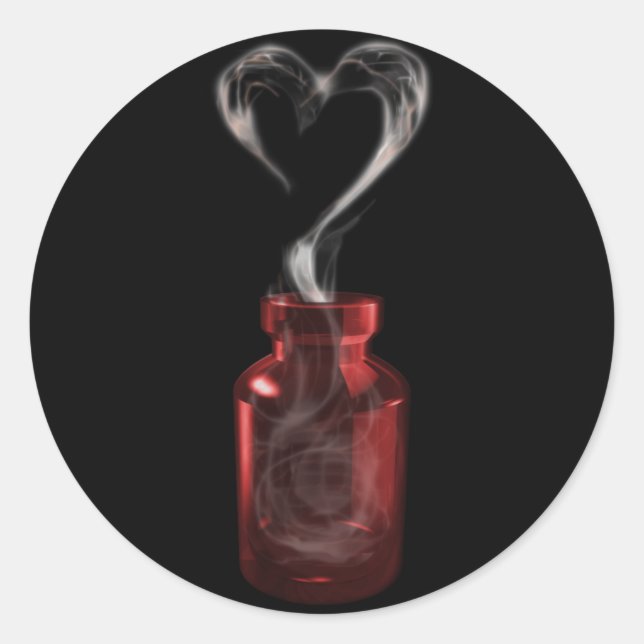 Sticker Rond poison d'amour (Devant)
