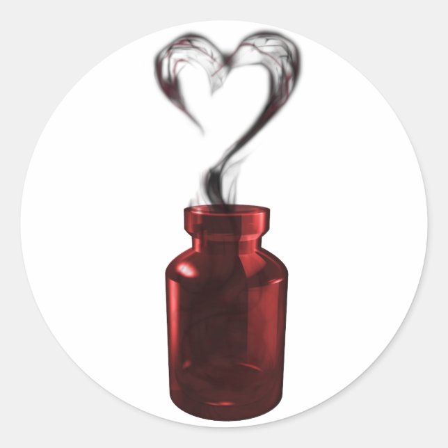 Sticker Rond poison d'amour (Devant)