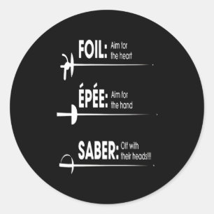 Sticker Rond Poison de Fencing I Always Win All Match