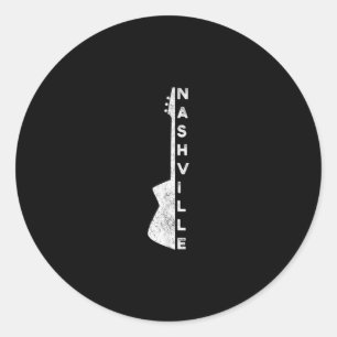 Sticker Rond Poison de Nashville Guitar Country Music Lovers