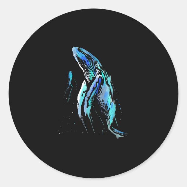 Sticker Rond Poison de Whale Swimming Diving (Devant)
