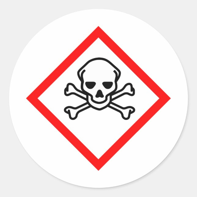 Sticker Rond Poison du crâne (Devant)