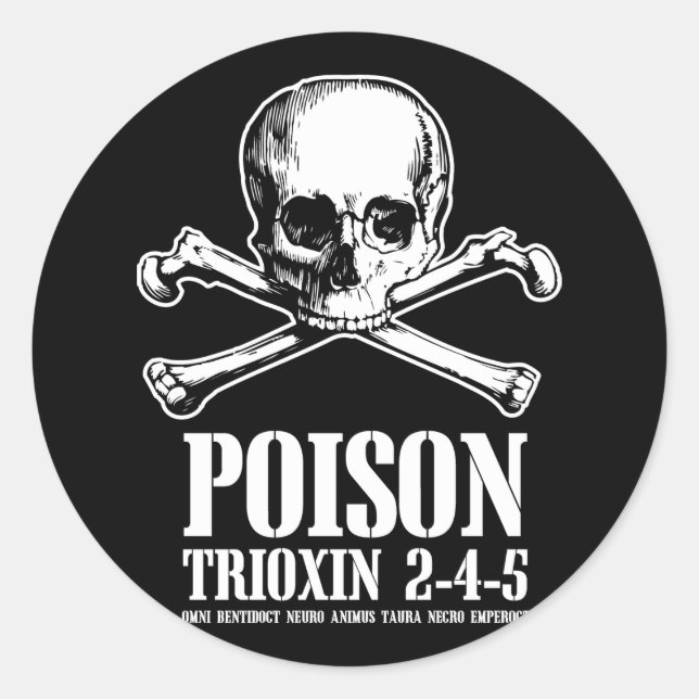 Sticker Rond Poison Zombie Trioxin 3-4-5 Dawn of Dead (Devant)
