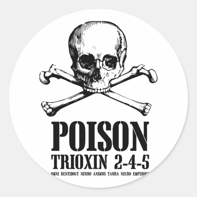 Sticker Rond Poison Zombie Trioxin 3-4-5 Dawn of Dead (Devant)