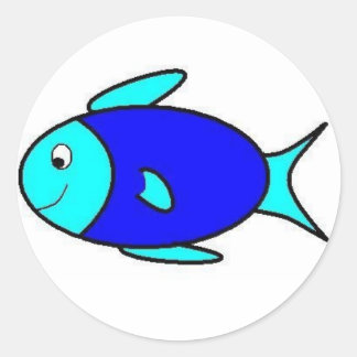 Sticker Rond Poisson