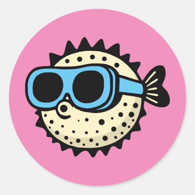 Sticker Rond Poisson (Devant)