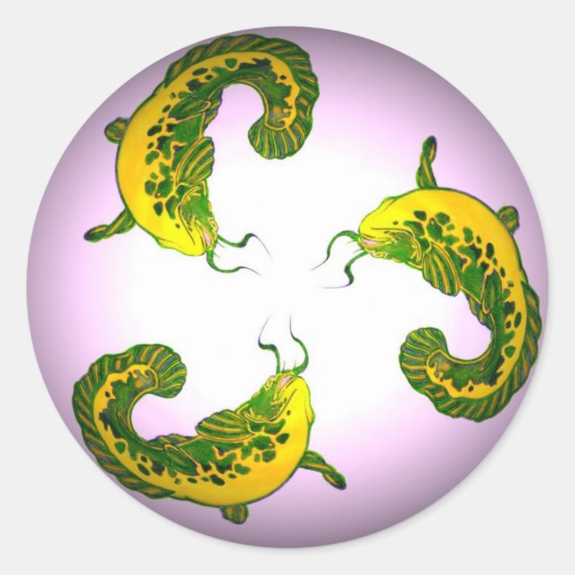 Sticker Rond Poisson 02k3v (Devant)
