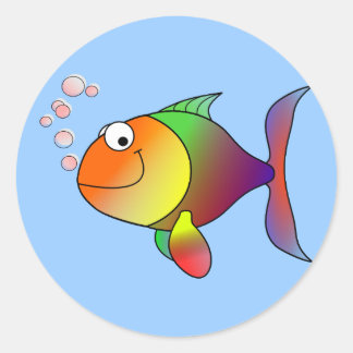 Sticker Rond Poisson_autocollant