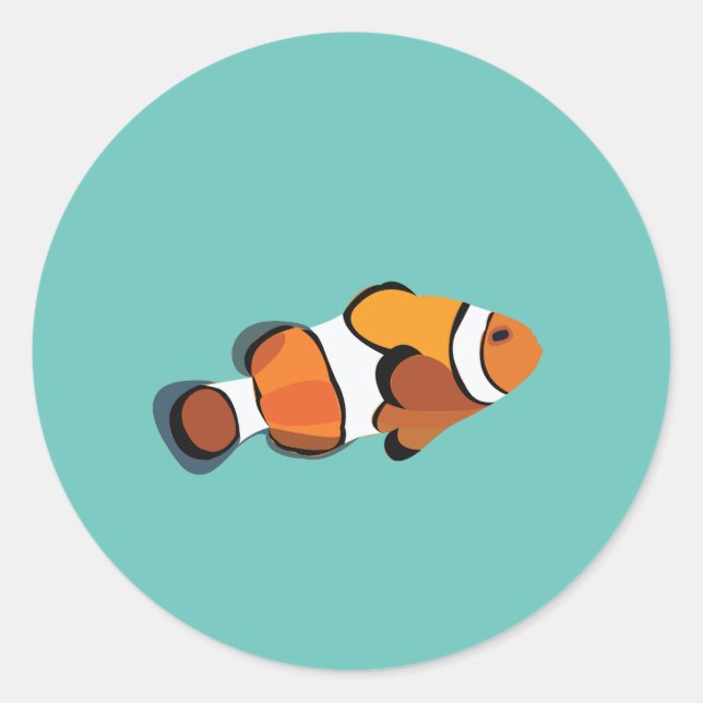 Sticker Rond Poisson clown (Devant)