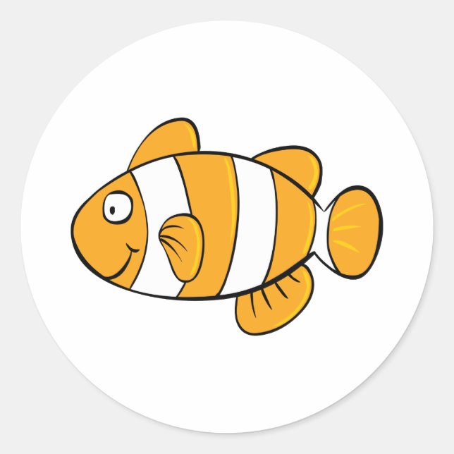 Sticker Rond Poisson clown (Devant)