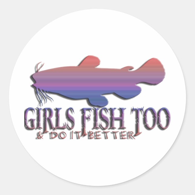 STICKER ROND POISSON DES FILLES TROP CATFISH (Devant)