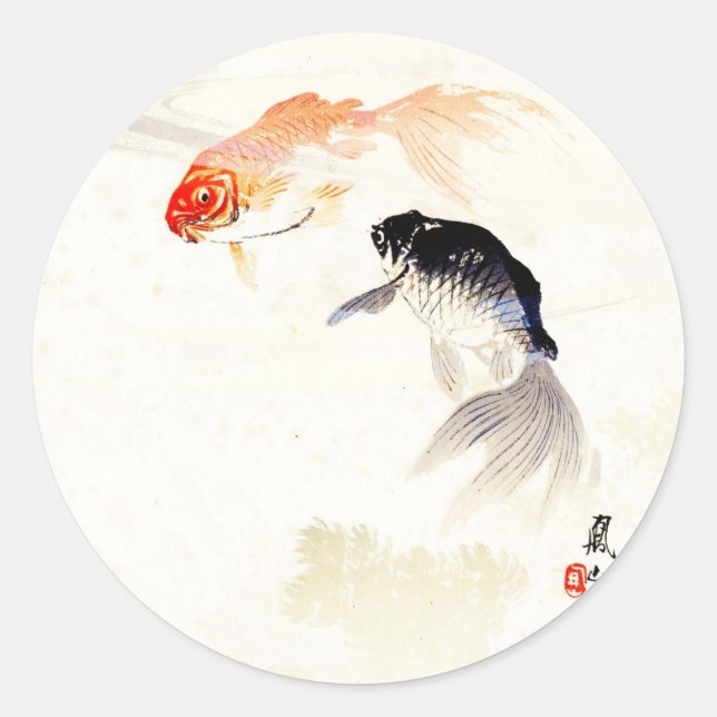 Sticker Rond Poisson d'or (Devant)