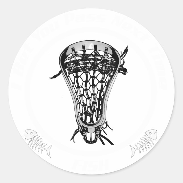 Sticker Rond Poisson du col Lacrosse (Devant)
