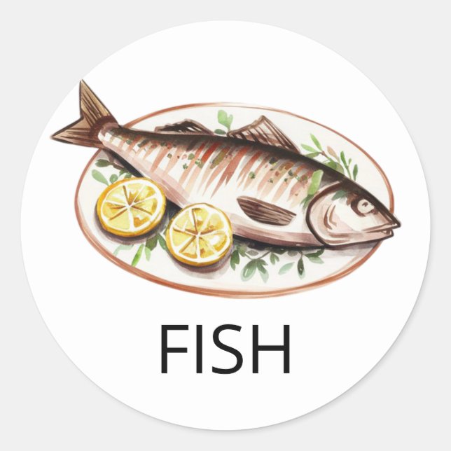 Sticker Rond Poisson Mariage personnalisé professionnel Choix d (Devant)