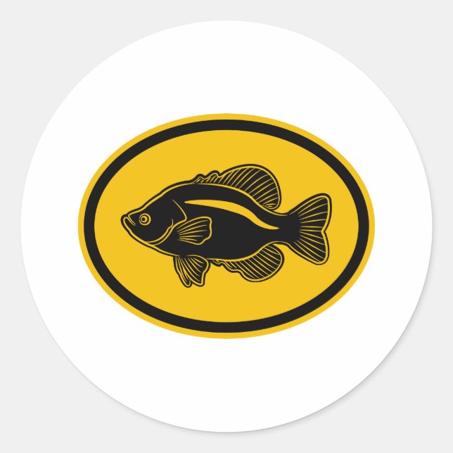 Sticker Rond Poisson merdique (Devant)