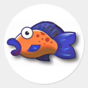 Sticker Rond Poisson Stick...être