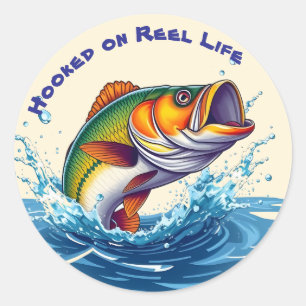 Sticker Rond Poisson sur la vie de bobine
