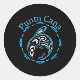 Sticker Rond Poisson tribal Punta Cana