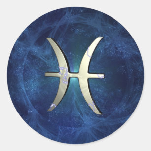 Sticker Rond Poissons