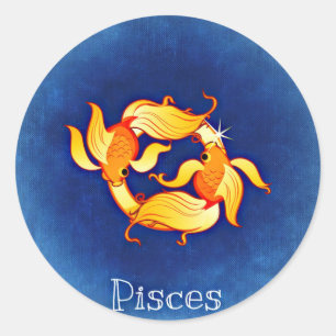 Sticker Rond Poissons