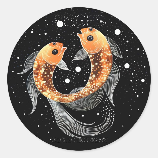 Sticker Rond Poissons (Devant)
