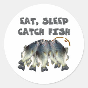 Sticker Rond poissons de crochet