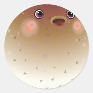 Sticker Rond Poissons de décolleur