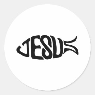Sticker Rond Poissons de Jésus
