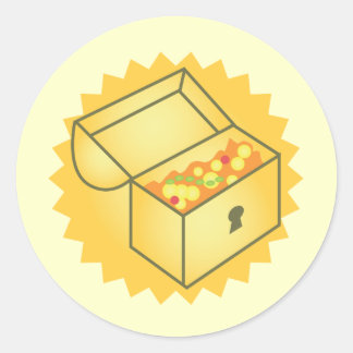 Sticker Rond Poitrine au trésor